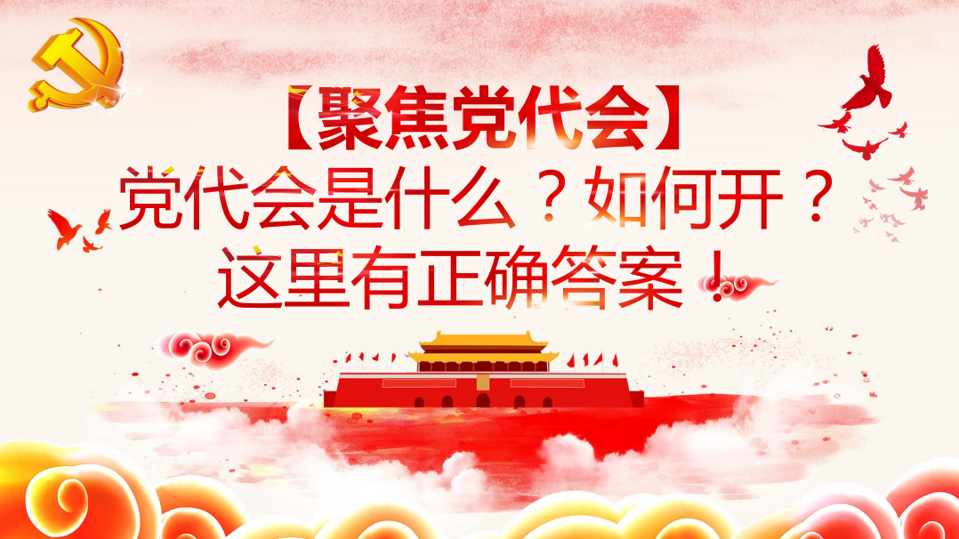 【聚焦黨代會】黨代會是什么？如何開？這里有正確答案！