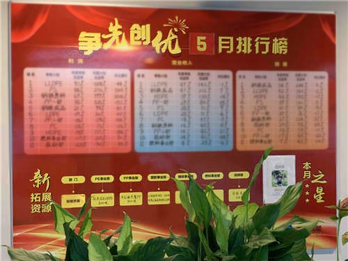 亮排名 比業績 皮塑公司開展爭先創優行動