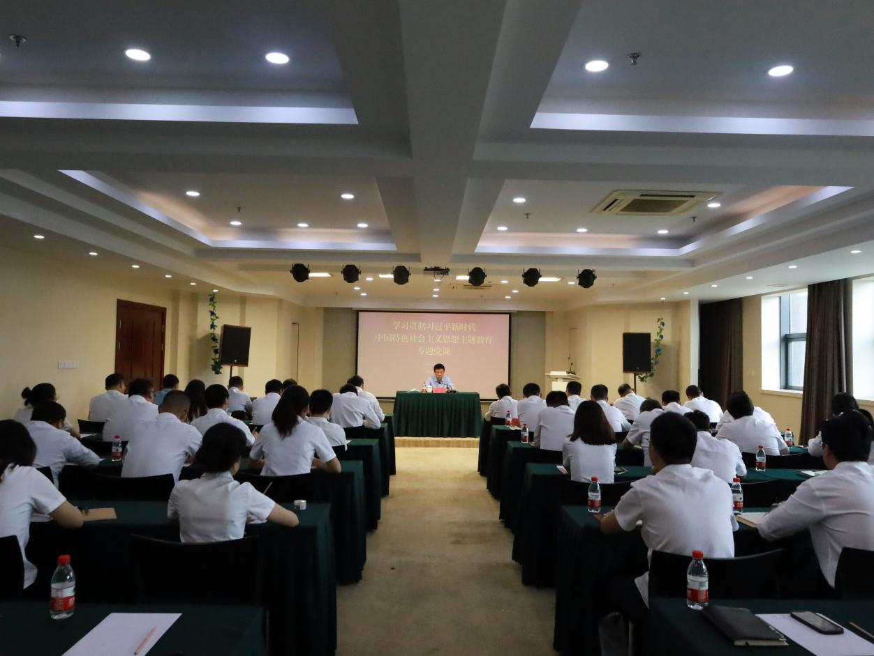 來濤為商業公司、皮塑公司黨員講授主題教育專題黨課